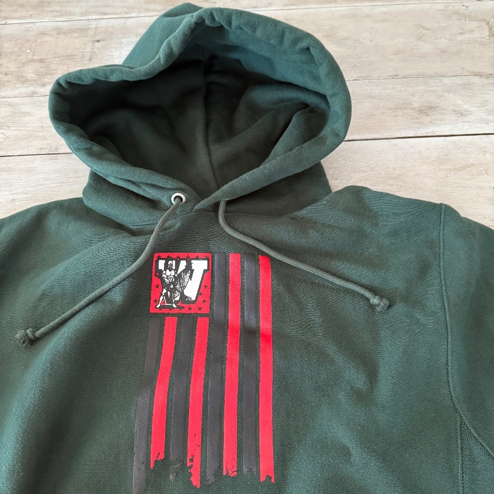 VTG Champion Reverse Weave Dark Green Pullover Hoodie Sweatshirt Men MED Gaming